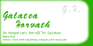 galatea horvath business card